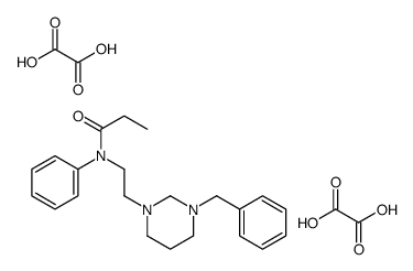 N-[2-(3-benzyl-1,3-diazinan-1-yl)ethyl]-N-phenylpropanamide,oxalic acid Structure