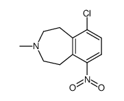 6-chloro-3-methyl-9-nitro-2,3,4,5-tetrahydro-1H-3-benzazepine Structure