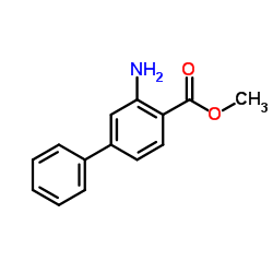2-氨基-4-苯基苯甲酸甲酯结构式