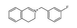 2-(3-fluorobenzyl)-3,4-dihydroisoquinolin-2-ium结构式