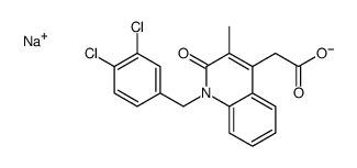 sodium,2-[1-[(3,4-dichlorophenyl)methyl]-3-methyl-2-oxoquinolin-4-yl]acetate结构式