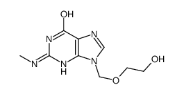 9-(2-hydroxyethoxymethyl)-2-(methylamino)-3H-purin-6-one Structure