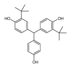 2-tert-butyl-4-[(3-tert-butyl-4-hydroxyphenyl)-(4-hydroxyphenyl)methyl]phenol Structure
