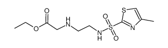 N-[2-(4-methyl-thiazole-2-sulfonylamino)-ethyl]-glycine ethyl ester Structure