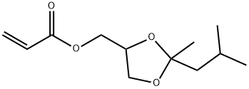 (2-异丁基-2-甲基-1,3-二氧戊环-4-基)甲基丙烯酸酯结构式
