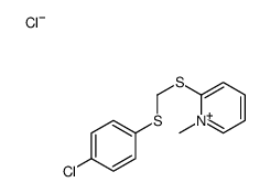 2-[(4-chlorophenyl)sulfanylmethylsulfanyl]-1-methylpyridin-1-ium,chloride Structure