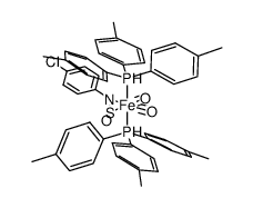 [Fe(P(4-MeC6H4)3)2(CO)2(4-ClC6H4NSO)]结构式
