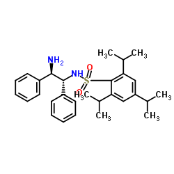 N-[(1R,2R)-2-氨基-1,2-二苯基乙基]-2,4,6-三(1-甲基乙基)苯亚磺酰胺结构式