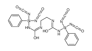 1-[diisocyanato(phenyl)silyl]-3-[2-[[diisocyanato(phenyl)silyl]carbamoylamino]ethyl]urea Structure