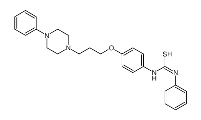 1-phenyl-3-[4-[3-(4-phenylpiperazin-1-yl)propoxy]phenyl]thiourea结构式