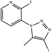 2-氟-3-(4-碘-5-甲基-1H-1,2,3-三唑-1-基)-吡啶结构式