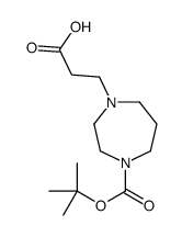 3-[4-(叔丁氧基羰基)-1,4-二氮杂环庚烷-1-基]丙酸结构式