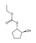 Carbonothioic acid, O-ethyl S-(2-hydroxycyclopentyl) ester, trans- (9CI) Structure