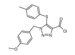 1-(4-Methoxy-benzyl)-5-p-tolylsulfanyl-1H-[1,2,3]triazole-4-carbonyl chloride Structure
