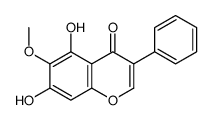 5,7-dihydroxy-6-methoxy-3-phenylchromen-4-one结构式