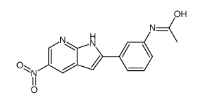 N-[3-(5-nitro-1H-pyrrolo[2,3-b]pyridin-2-yl)phenyl]acetamide结构式