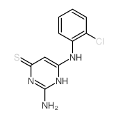 2-amino-6-[(2-chlorophenyl)amino]-1H-pyrimidine-4-thione structure