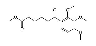6-Oxo-6-(2,3,4-trimethoxy-phenyl)-hexanoic acid methyl ester结构式
