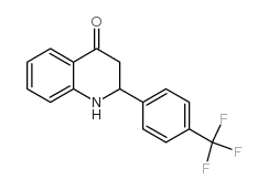 2-(4-(三氟甲基)苯基)-2,3-二氢喹啉-4(1h)-酮结构式