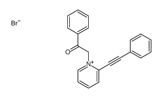 1-phenyl-2-[2-(2-phenylethynyl)pyridin-1-ium-1-yl]ethanone,bromide Structure