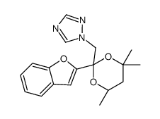 1-[[(2R,6R)-2-(1-benzofuran-2-yl)-4,4,6-trimethyl-1,3-dioxan-2-yl]methyl]-1,2,4-triazole Structure
