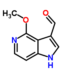 4-甲氧基-1H-吡咯并[3,2-c]吡啶-3-羧醛结构式