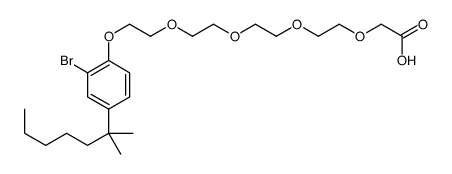 2-[2-[2-[2-[2-[2-bromo-4-(2-methylheptan-2-yl)phenoxy]ethoxy]ethoxy]ethoxy]ethoxy]acetic acid结构式
