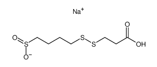 Sodium 4-(2-carboxyethyldithio)butanesulfinate Structure