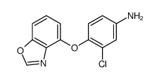 4-(4-苯并噁唑氧基)-3-氯苯胺结构式