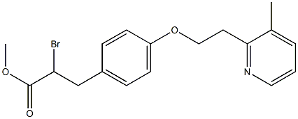 2-溴-3-(4-(2-(3-甲基吡啶-2-基)乙氧基)苯基)丙酸甲酯结构式