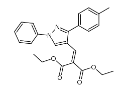 diethyl 2-((1-phenyl-3-(p-tolyl)-1H-pyrazol-4-yl)methylene)malonate结构式