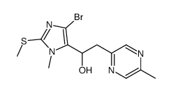 1-(5-bromo-3-methyl-2-methylsulfanylimidazol-4-yl)-2-(5-methylpyrazin-2-yl)ethanol Structure