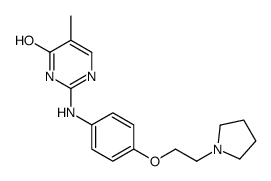 2-(4-(2-(吡咯烷-1-基)乙氧基)苯基氨基)-5-甲基嘧啶-4-醇结构式