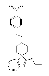 1-(4-nitro-phenethyl)-4-phenyl-piperidine-4-carboxylic acid ethyl ester Structure