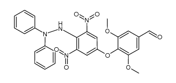 1-[4-(4-formyl-3,5-dimethoxyphenoxy)-2,6-dinitrophenyl]-2,2-diphenylhydrazine结构式