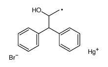 bromo-(2-hydroxy-3,3-diphenylpropyl)mercury Structure