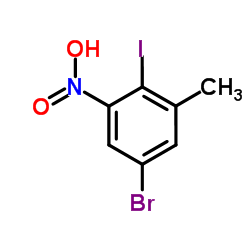 5-Bromo-2-iodo-1-methyl-3-nitrobenzene结构式