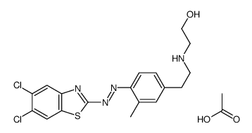 Ethanol, 2-4-(5,6-dichloro-2-benzothiazolyl)azo-3-methylphenylethylamino-, acetate (ester)结构式