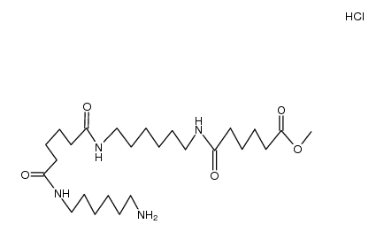 27-amino-6,15,20-trioxo-7,14,21-triaza-heptacosanoic acid methyl ester, hydrochloride结构式