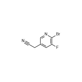 6-溴-5-氟-3-吡啶乙腈结构式