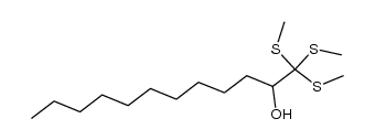 1,1,1-tris(methylthio)-2-dodecanol结构式