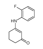 3-((2-FLUOROPHENYL)AMINO)CYCLOHEX-2-EN-1-ONE结构式