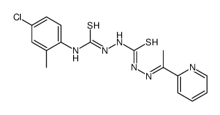 1-(4-chloro-2-methylphenyl)-3-[[(E)-1-pyridin-2-ylethylideneamino]carbamothioylamino]thiourea Structure