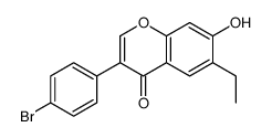 3-(4-bromophenyl)-6-ethyl-7-hydroxychromen-4-one Structure