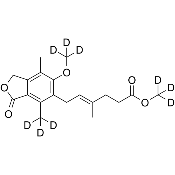 6-O-Methyl mycophenolic acid methyl ester-d9结构式