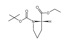 1,2-Pyrrolidinedicarboxylic acid, 1-(1,1-dimethylethyl) 2-ethyl ester, (2S)-结构式