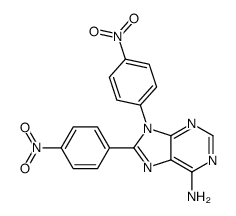 8,9-bis(4-nitrophenyl)purin-6-amine Structure