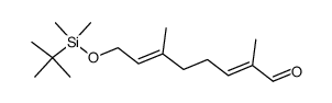 (2E,6E)-8-(tert-butyldimethylsilyloxy)-2,6-dimethylocta-2,6-dienal Structure
