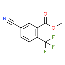 5-氰基-2-(三氟甲基)苯甲酸甲酯结构式