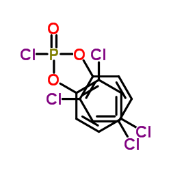 氯代磷酸双(2,4-二氯苯基)酯结构式